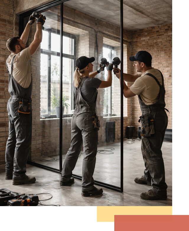 Стеклянные перегородки лофт — изготовление и монтаж в Томске