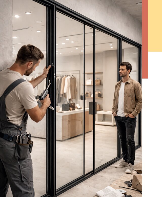 Стеклянные перегородки для магазинов в Томске от 8960 руб. под ключ | ОТДЕЛОЧНИК-Тмс