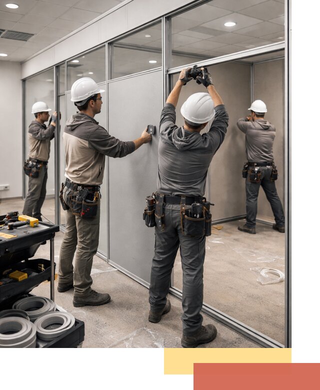 Мобильные офисные перегородки под ключ в Томске