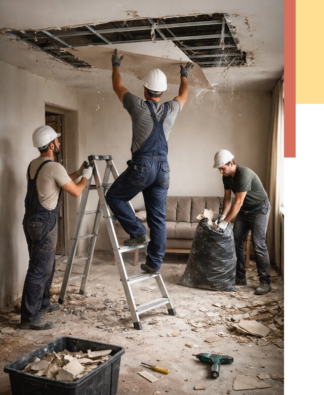 Демонтаж гипсокартонного потолка в Томске от 459 руб. за м2 — ОТДЕЛОЧНИК-Тмс