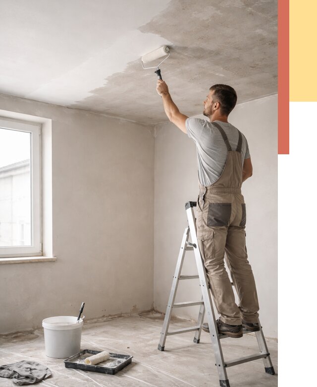 Грунтовка потолка в Томске от 2732 руб. — быстро и недорого | ОТДЕЛОЧНИК-Тмс