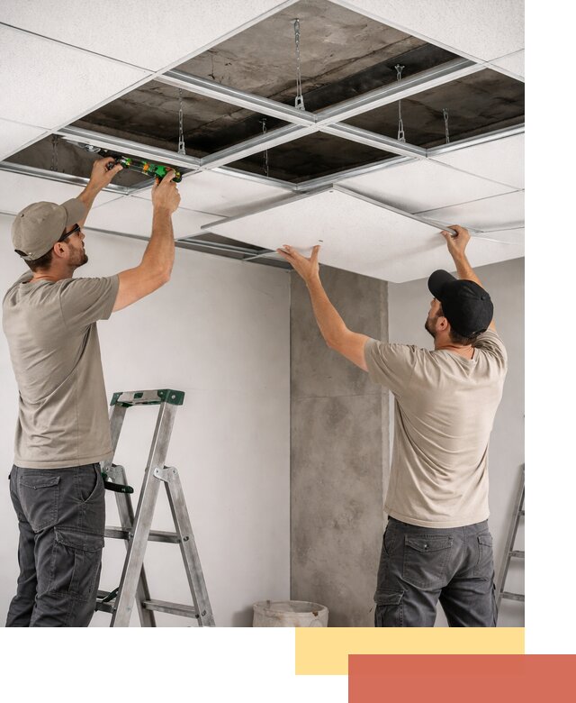 Монтаж потолка Армстронг под ключ в Томске