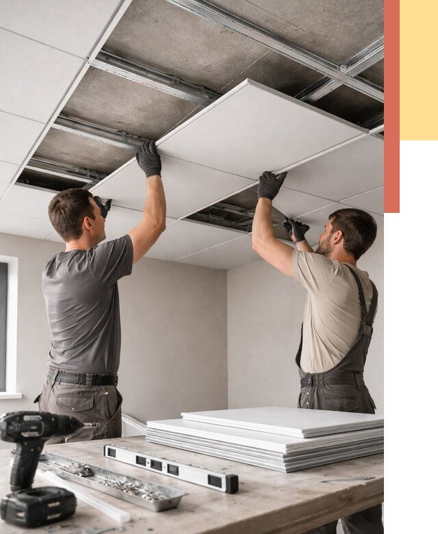 Монтаж кассетного потолка в Томске от 4917 руб/м2 — установка и сборка | ОТДЕЛОЧНИК-Тмс