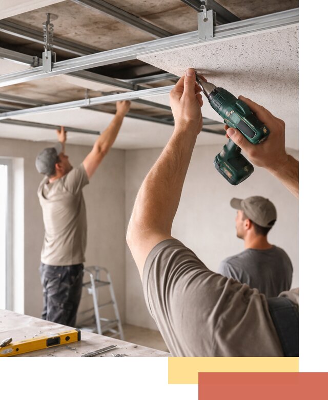 Монтаж акустического потолка в Томске под ключ