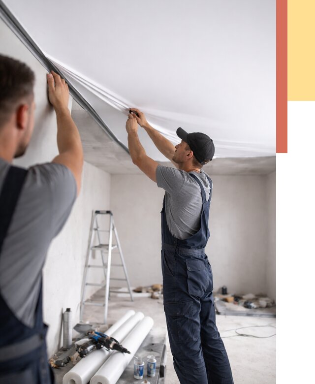 Монтаж матового натяжного потолка в Томске от 4917 руб./м² — быстро и недорого | ОТДЕЛОЧНИК-Тмс