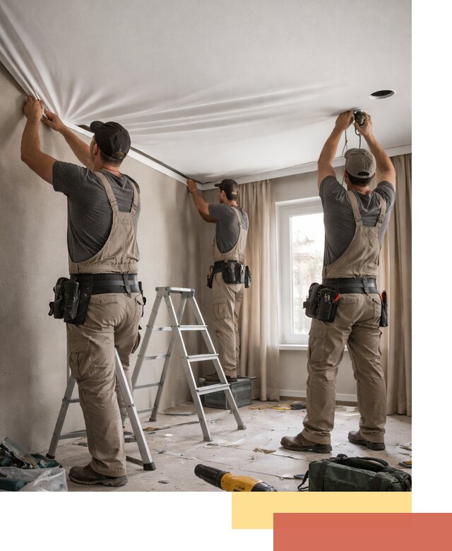 Монтаж матового натяжного потолка в Томске качественно и быстро