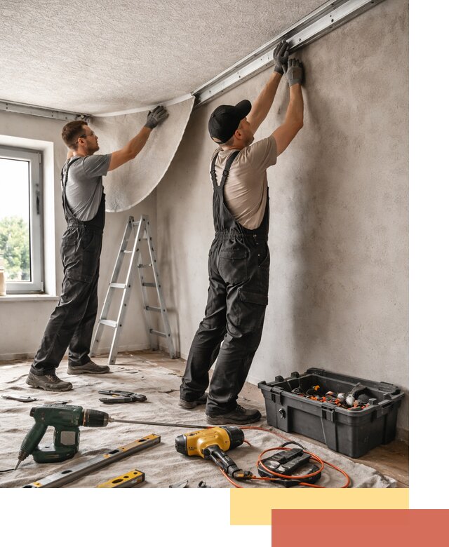 Монтаж фактурного натяжного потолка в Томске качественно и быстро