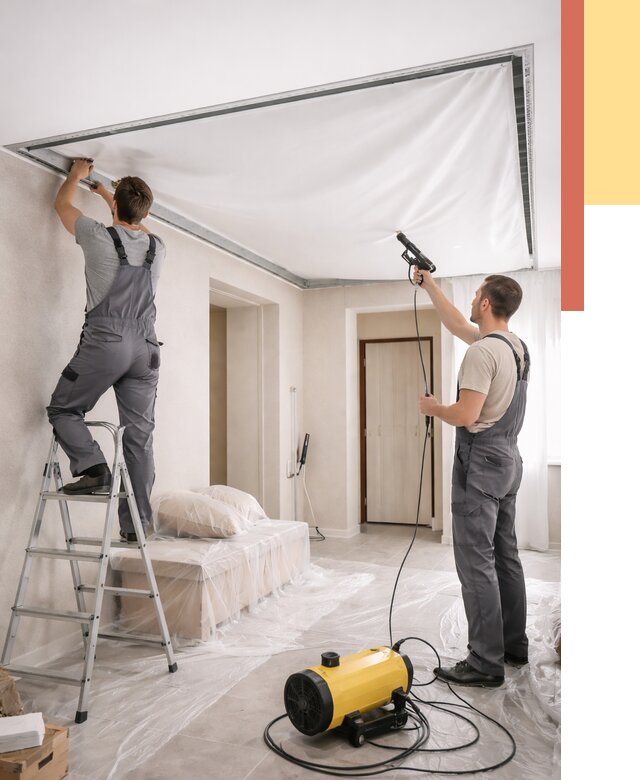 Монтаж натяжного потолка в прихожей в Томске от 2896 руб. под ключ | ОТДЕЛОЧНИК-Тмс