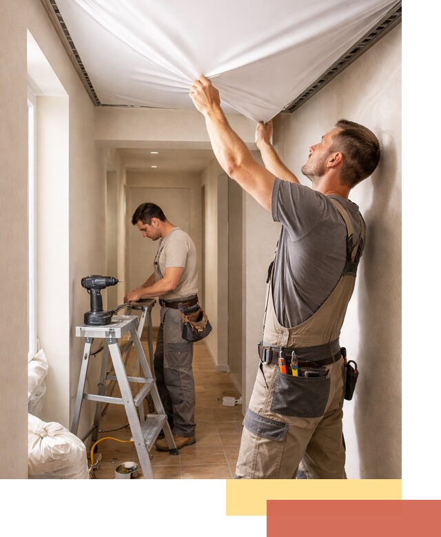 Монтаж натяжного потолка в прихожей в Томске