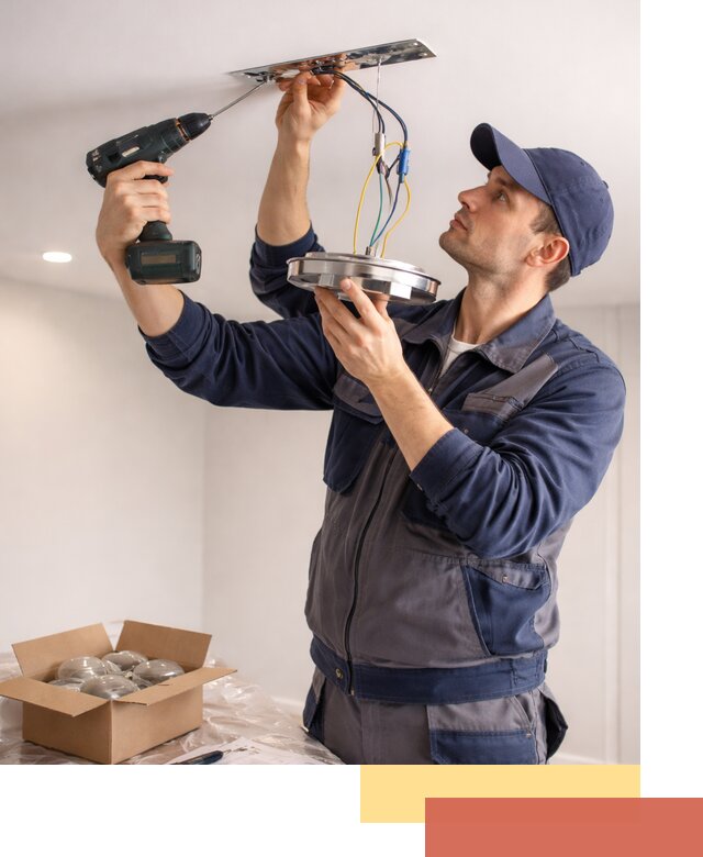 Установка люстры в натяжной потолок в Томске