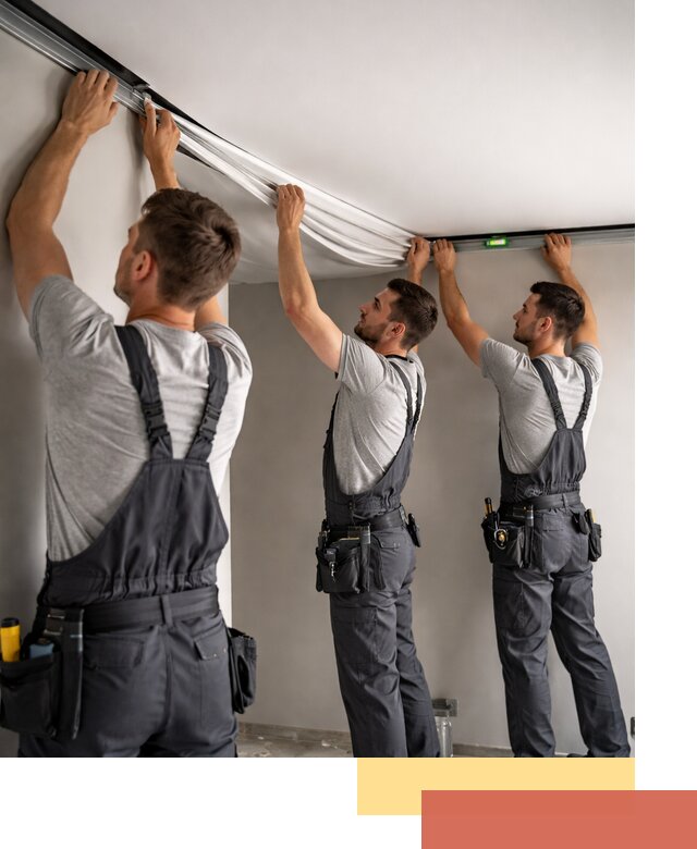 Теневые натяжные потолки в Томске: монтаж и отделка быстро и качественно