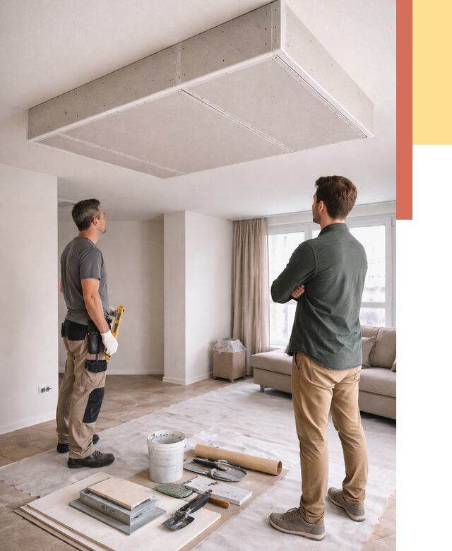 Короб на потолке из гипсокартона в Томске от 2404 руб. — монтаж и услуги под ключ | ОТДЕЛОЧНИК-Тмс