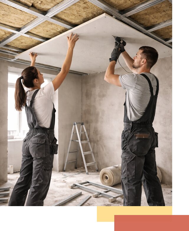 Звукоизоляция потолка из ГКЛ в Томске профессионально и надежно