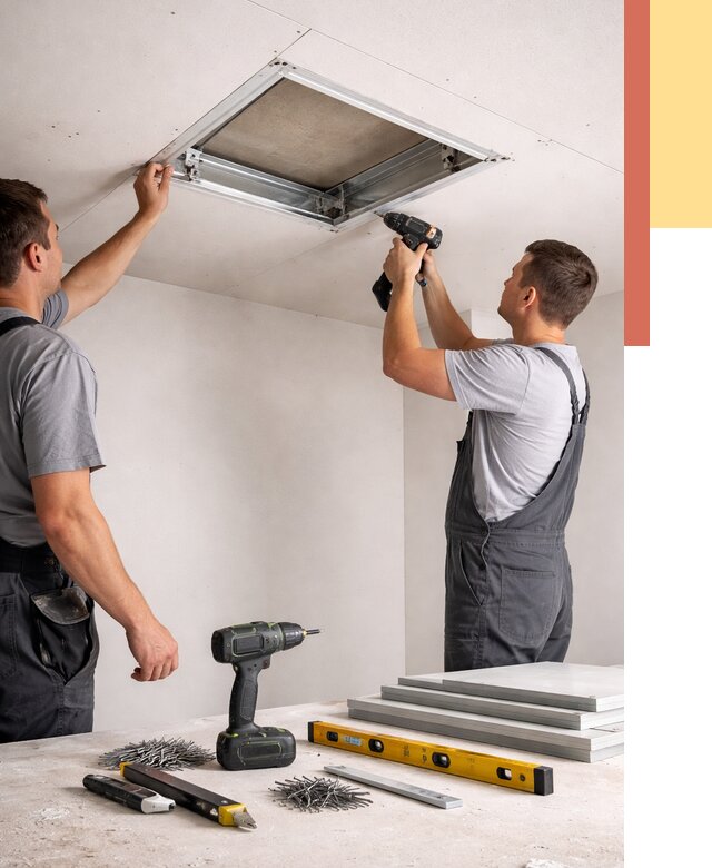 Установка люка в потолок ГКЛ в Томске от 2732 руб. под ключ | ОТДЕЛОЧНИК-Тмс