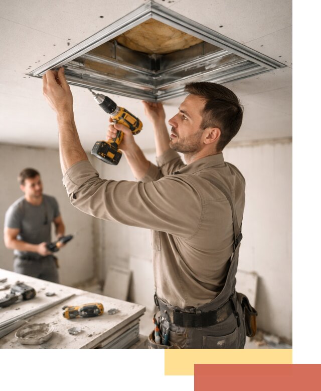 Монтаж люка в потолок из ГКЛ в Томске