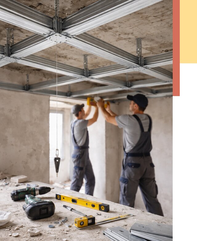 Монтаж каркаса потолка из профиля в Томске от 4917 руб. — услуги ОТДЕЛОЧНИК-Тмс