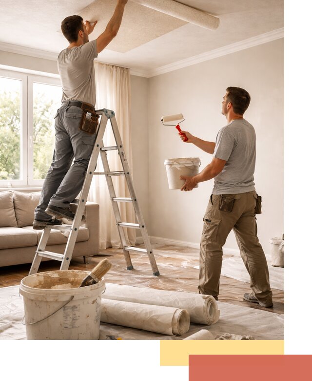 Поклейка обоев на потолок в Томске — качественно и быстро