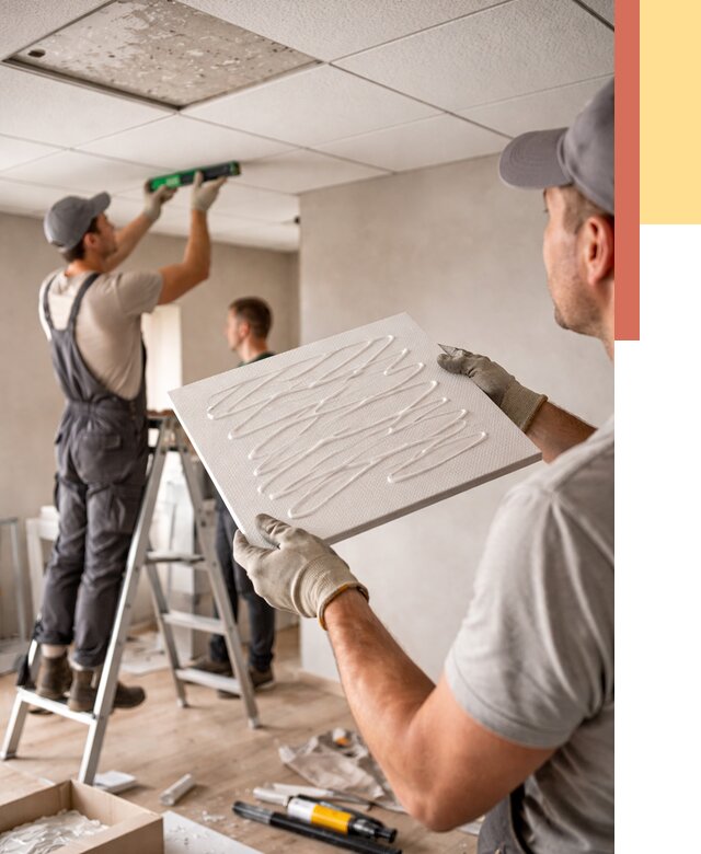 Монтаж потолочной плитки в Томске от 4917 руб. — быстро и недорого | ОТДЕЛОЧНИК-Тмс