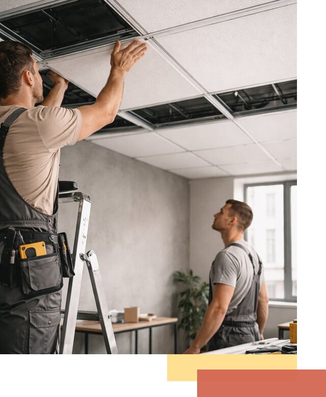 Монтаж потолочной плитки в Томске качественно и в срок