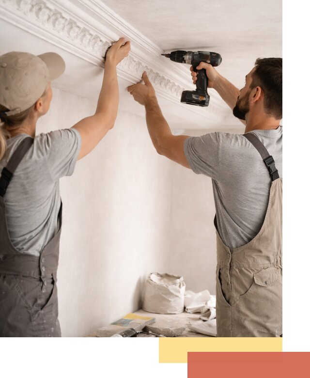 Профессиональный монтаж лепнины на потолок в Томске