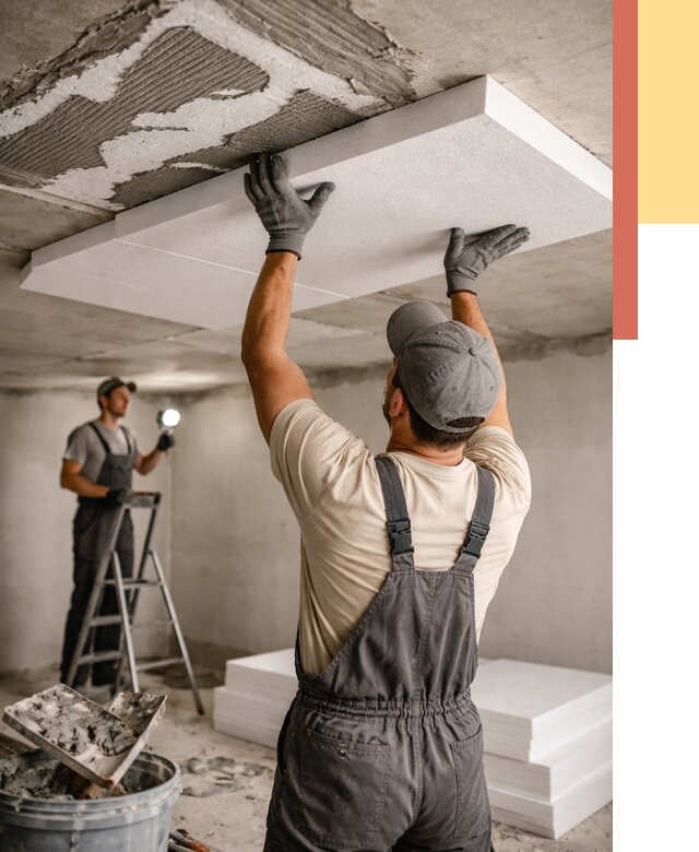 Утепление потолка пенопластом в Томске от 4917 руб/м2 — недорого и быстро | ОТДЕЛОЧНИК-Тмс