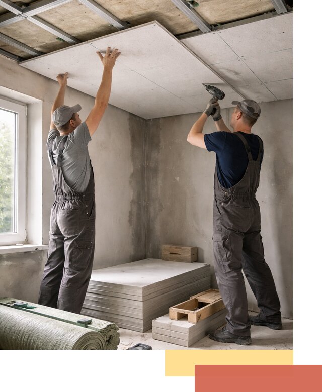 Шумоизоляция потолка панелями ЗИПС в Томске